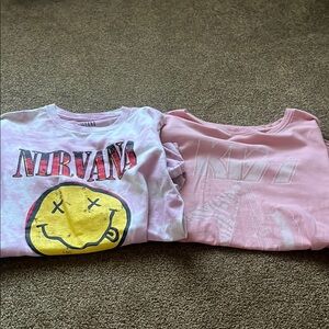 Nirvana and KISS Graphic T-Shirts